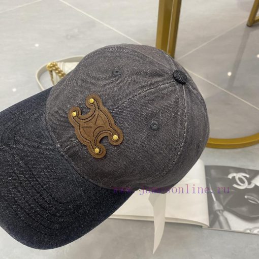 New Spring/Summer Collection: CELINE Splicing Color Cowboy Baseball Hattqj0mmz7 - Image 7