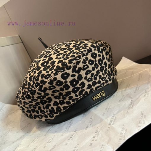 King's new leopard print beret, with a head circumference of 57cmzws3lwan - Image 2