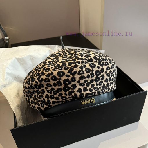 King's new leopard print beret, with a head circumference of 57cmzws3lwan - Image 4