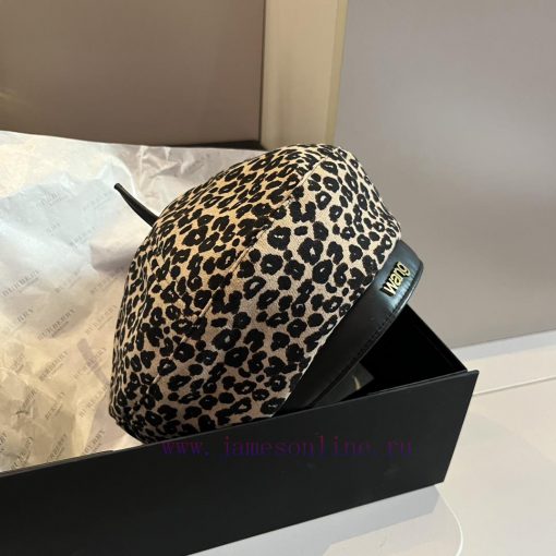 King's new leopard print beret, with a head circumference of 57cmzws3lwan - Image 6