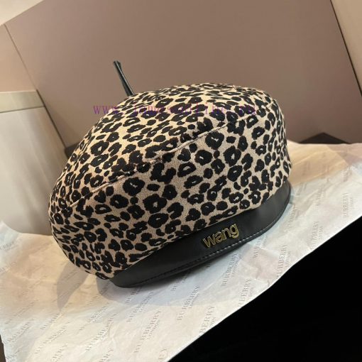 King's new leopard print beret, with a head circumference of 57cmzws3lwan - Image 8