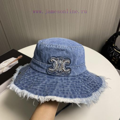 Celine's new washed denim fisherman hat is of the best quality, casual and elegant, simple aqed0maff - Image 3