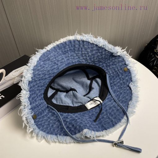 Celine's new washed denim fisherman hat is of the best quality, casual and elegant, simple aqed0maff - Image 5