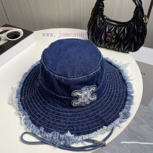 Celine's new washed denim fisherman hat is of the best quality, casual and elegant, simple ax6uq2sld - Image 6