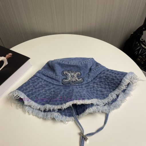 Celine's new washed denim fisherman hat is of the best quality, casual and elegant, simple aqed0maff - Image 8