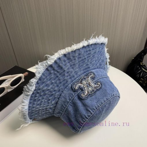 Celine's new washed denim fisherman hat is of the best quality, casual and elegant, simple aqed0maff - Image 9