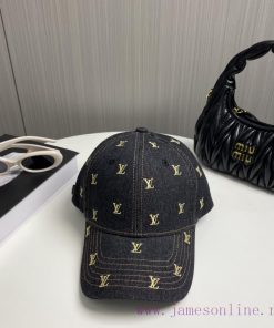 🧢LV Louis Vuitton 🧢  Official website shipment, embroidered letter baseball cap, very classimku1dc63