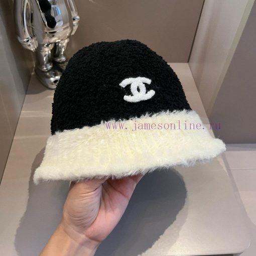 Chanel Color blocked Fisherman's Hat, Lamb Fleece Fleece with Woolen Fur, Head circumference4y5azqop - Image 2