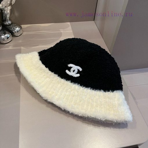 Chanel Color blocked Fisherman's Hat, Lamb Fleece Fleece with Woolen Fur, Head circumference4y5azqop - Image 6