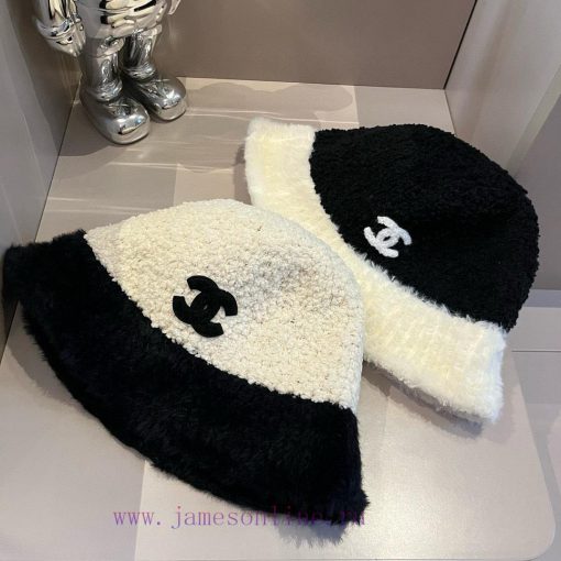 Chanel Color blocked Fisherman's Hat, Lamb Fleece Fleece with Woolen Fur, Head circumference4y5azqop - Image 10