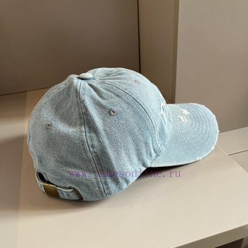 Prada new denim baseball cap duckbill cap, water play denim cap, head circumference 57cmyvbpkq4g - Image 3