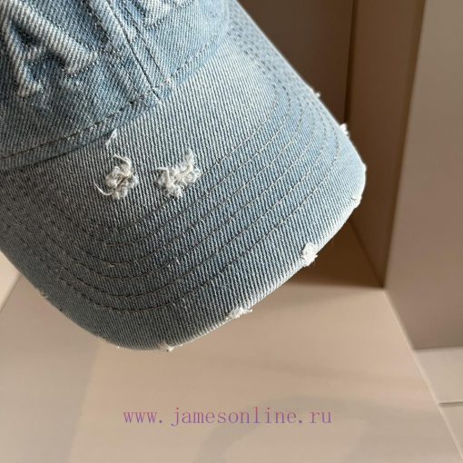 Prada new denim baseball cap duckbill cap, water play denim cap, head circumference 57cmyvbpkq4g - Image 7