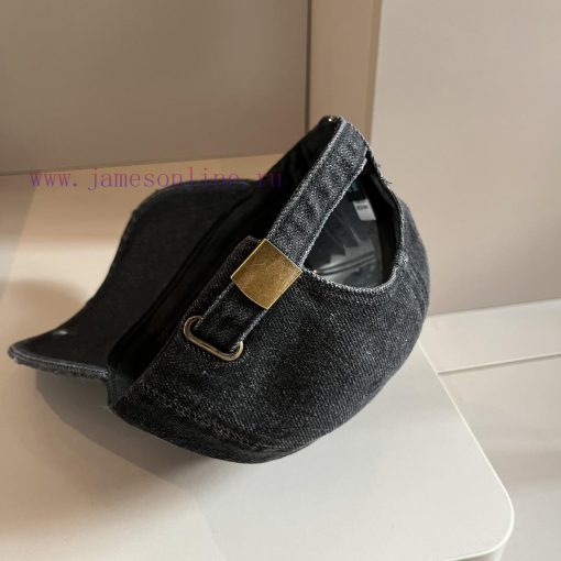 Prada new denim baseball cap duckbill cap, water play denim cap, head circumference 57cmh11cdtht - Image 8
