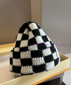 Lv Autumn/Winter New Knitted Hat, Checkered Knitted Hat9yady18u