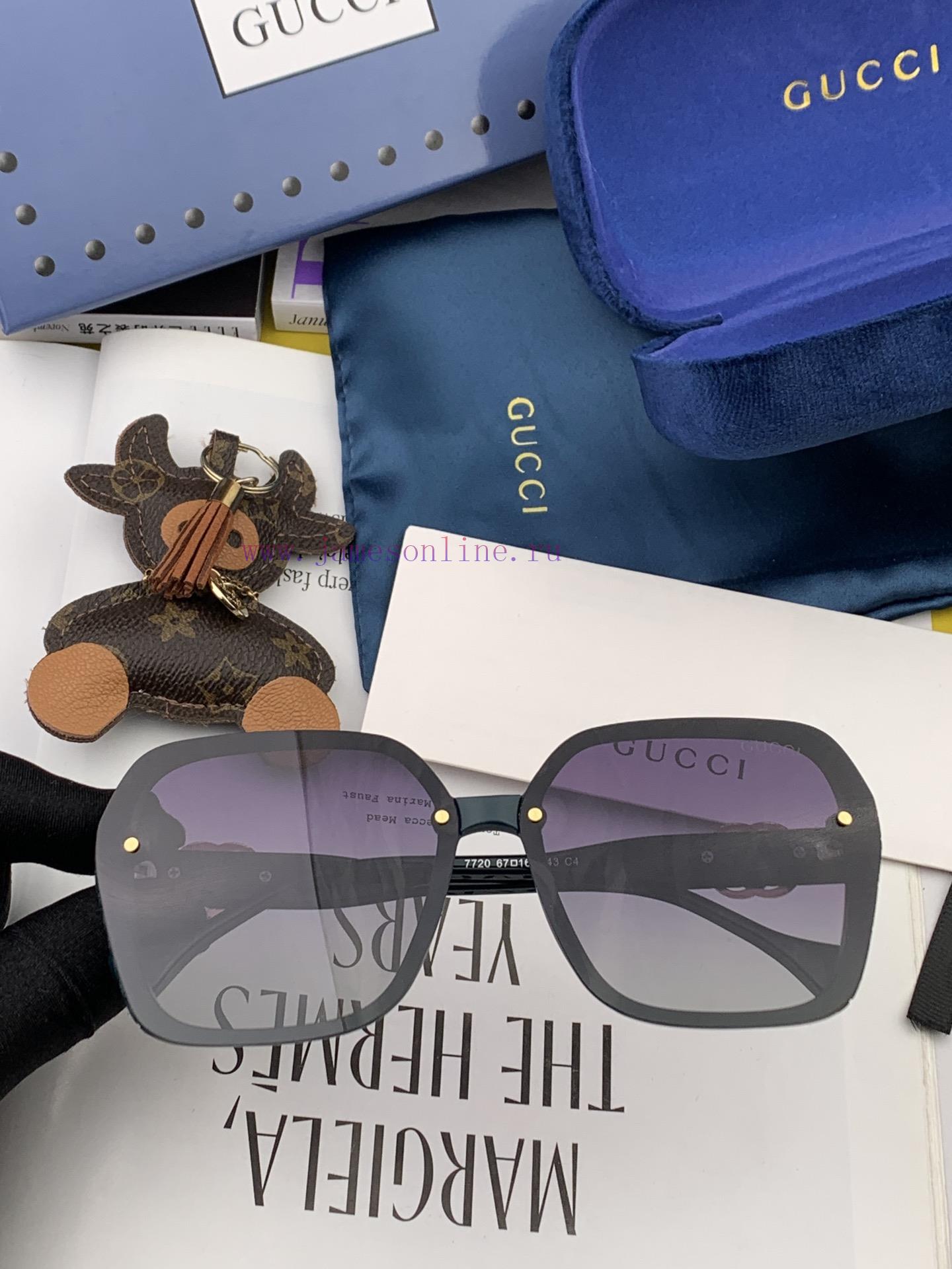 GUCCI Polarized Sunglasses 2023 Spring New Trendy Popular Fashion Box Polarized Sunglasses Haebb5xk7 - Image 4