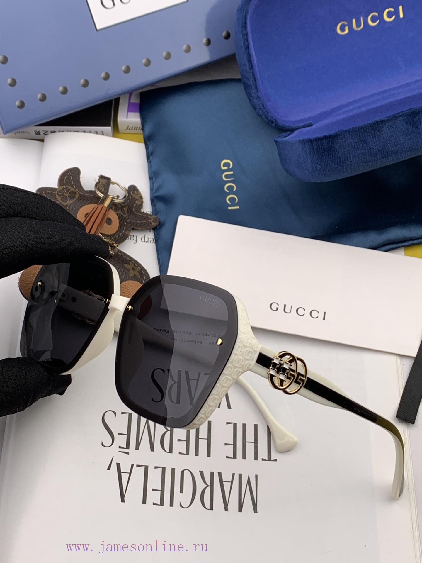 GUCCI Polarized Sunglasses 2023 Spring New Trendy Popular Fashion Box Polarized Sunglasses Haebb5xk7 - Image 8