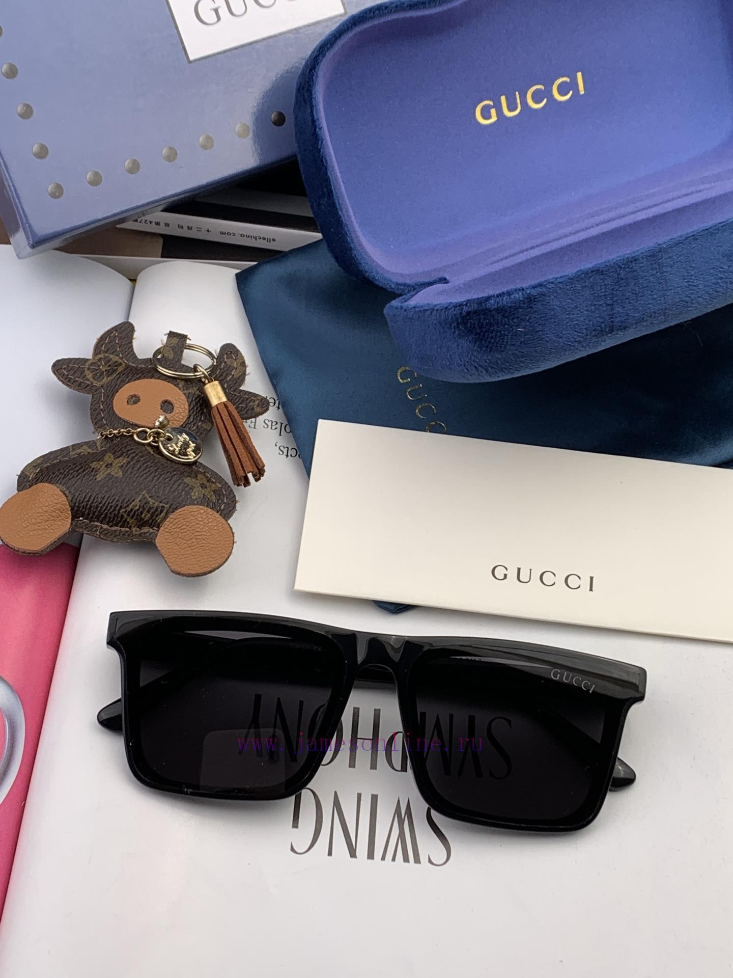 GUCCI2023 Spring New Integrated Mirror Large Frame Sunglasses for Men and WomenExplosive larykoi3usg - Image 5