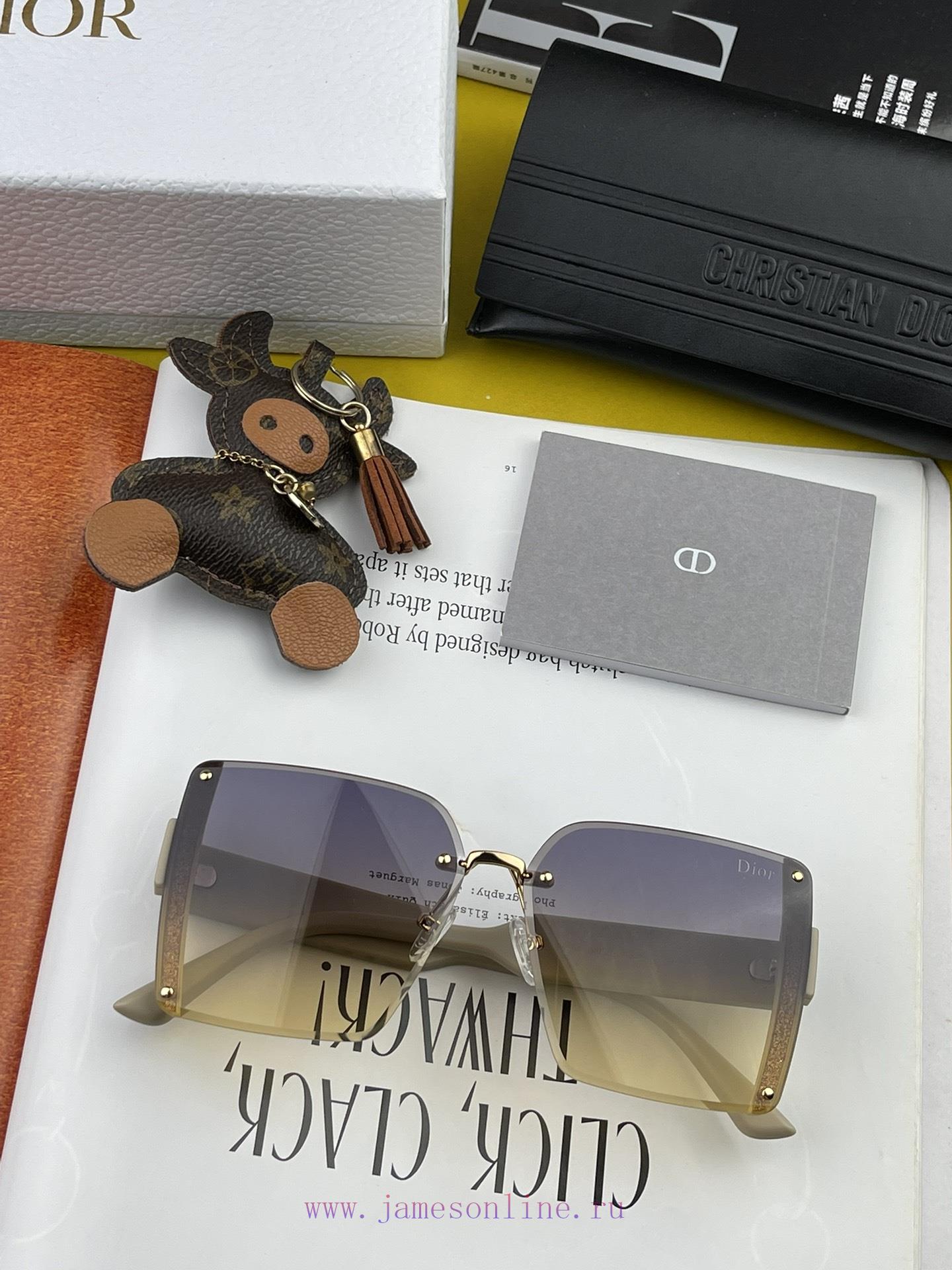 DIOR Dior 2024 Spring New Trendy Popular Fashion Box Polarized Sunglasses High Quality Comfoztyvdcpm - Image 5
