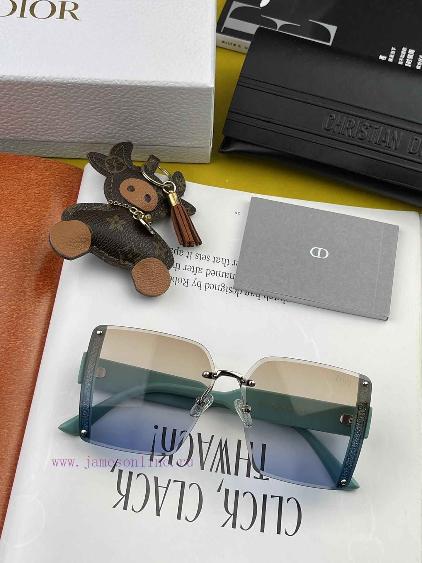 DIOR Dior 2024 Spring New Trendy Popular Fashion Box Polarized Sunglasses High Quality Comfoztyvdcpm - Image 7