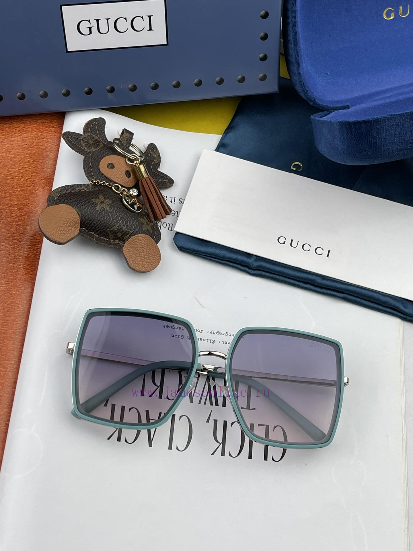 GUCCI Nylon Polarized Sunglasses 2024 Spring New Trendy Popular Fashion Box Polarized Sungla9itz6xus - Image 4