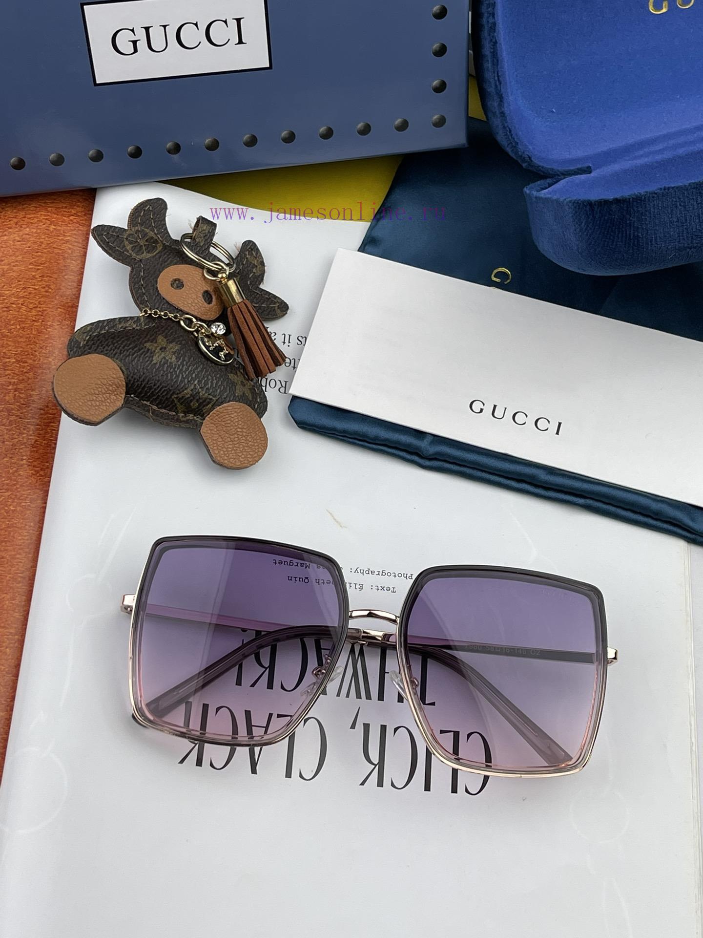 GUCCI Nylon Polarized Sunglasses 2024 Spring New Trendy Popular Fashion Box Polarized Sungla9itz6xus - Image 6