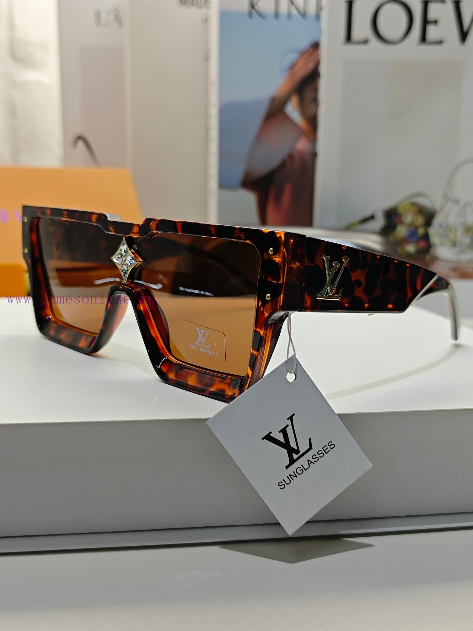 LV Louis Vuitton European and American large frame one-piece sunglasses, Wang Hedi's same stye5mix2x - Image 5