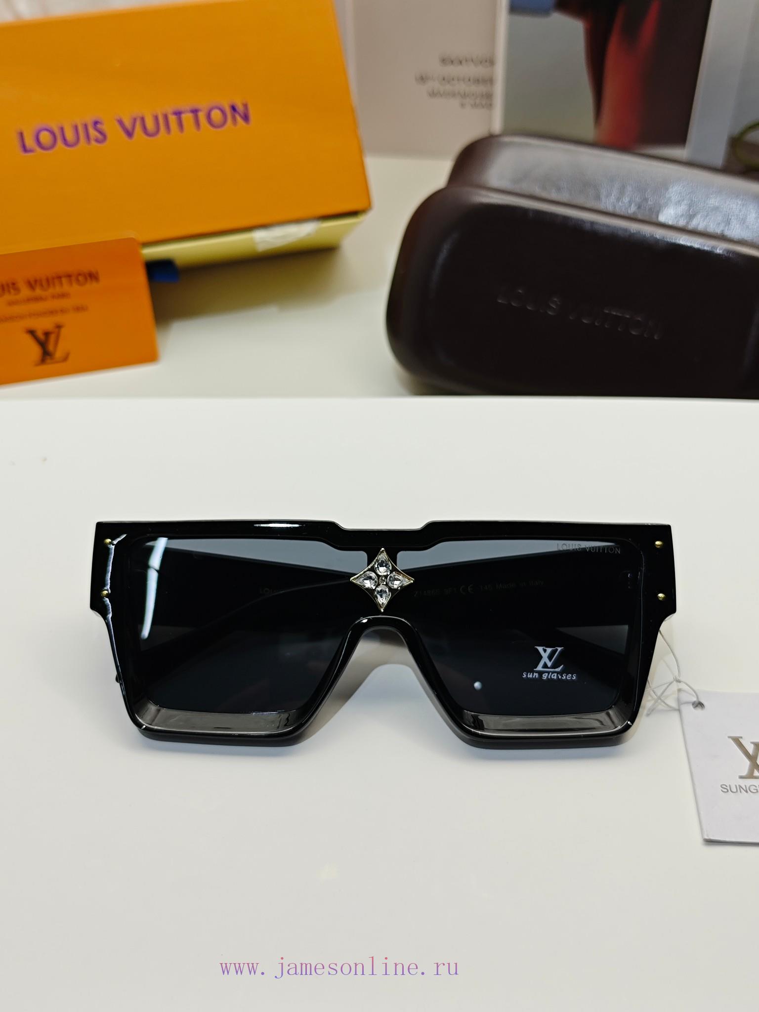 LV Louis Vuitton European and American large frame one-piece sunglasses, Wang Hedi's same stye5mix2x - Image 9