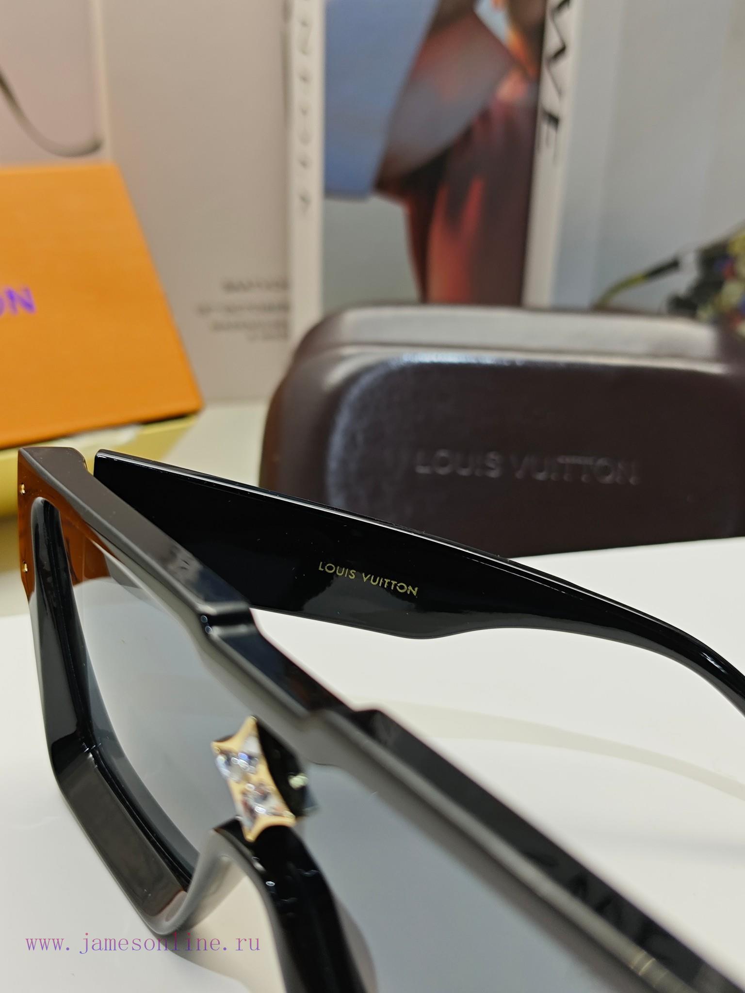 LV Louis Vuitton European and American large frame one-piece sunglasses, Wang Hedi's same stye5mix2x - Image 12