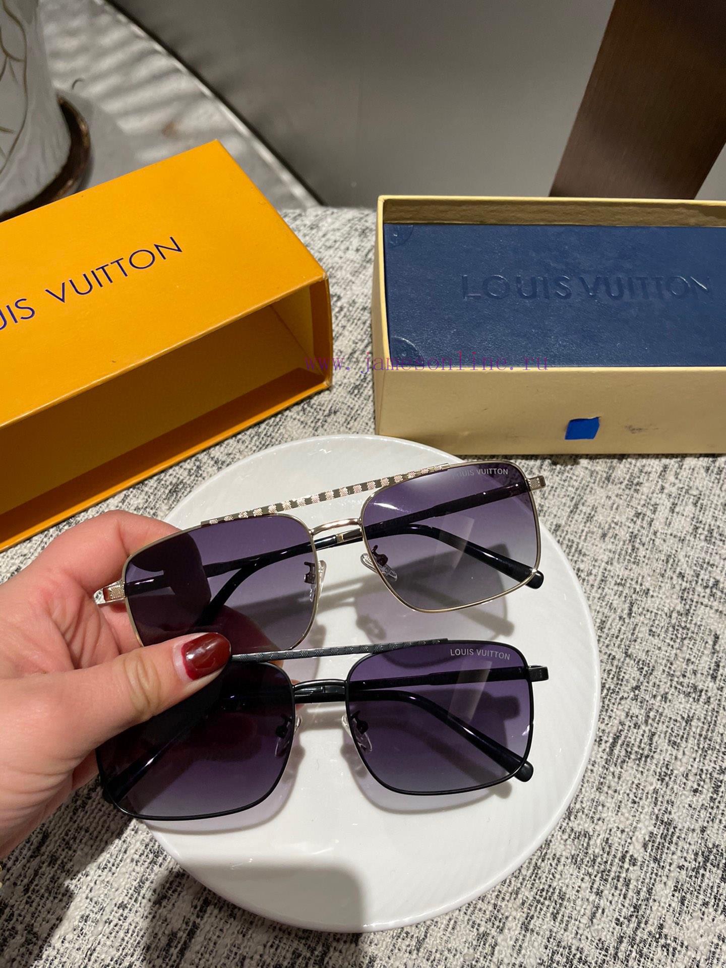 High quality LV men's polarized sunglasses with high-definition nylon lenses and ultra lighteae72i6w - Image 2