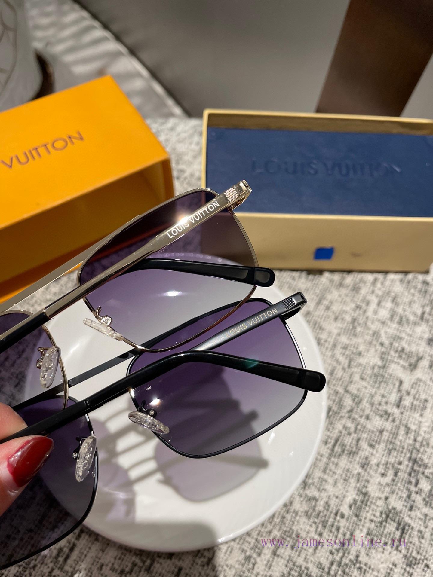 High quality LV men's polarized sunglasses with high-definition nylon lenses and ultra lighteae72i6w - Image 3