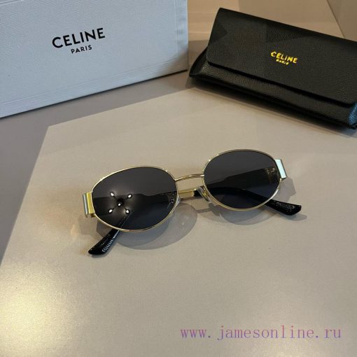 Lisa's same Celine retro round frame sunglasses. Celine's "Salted Egg Superman" Arc de Triome4uzb71p - Image 8