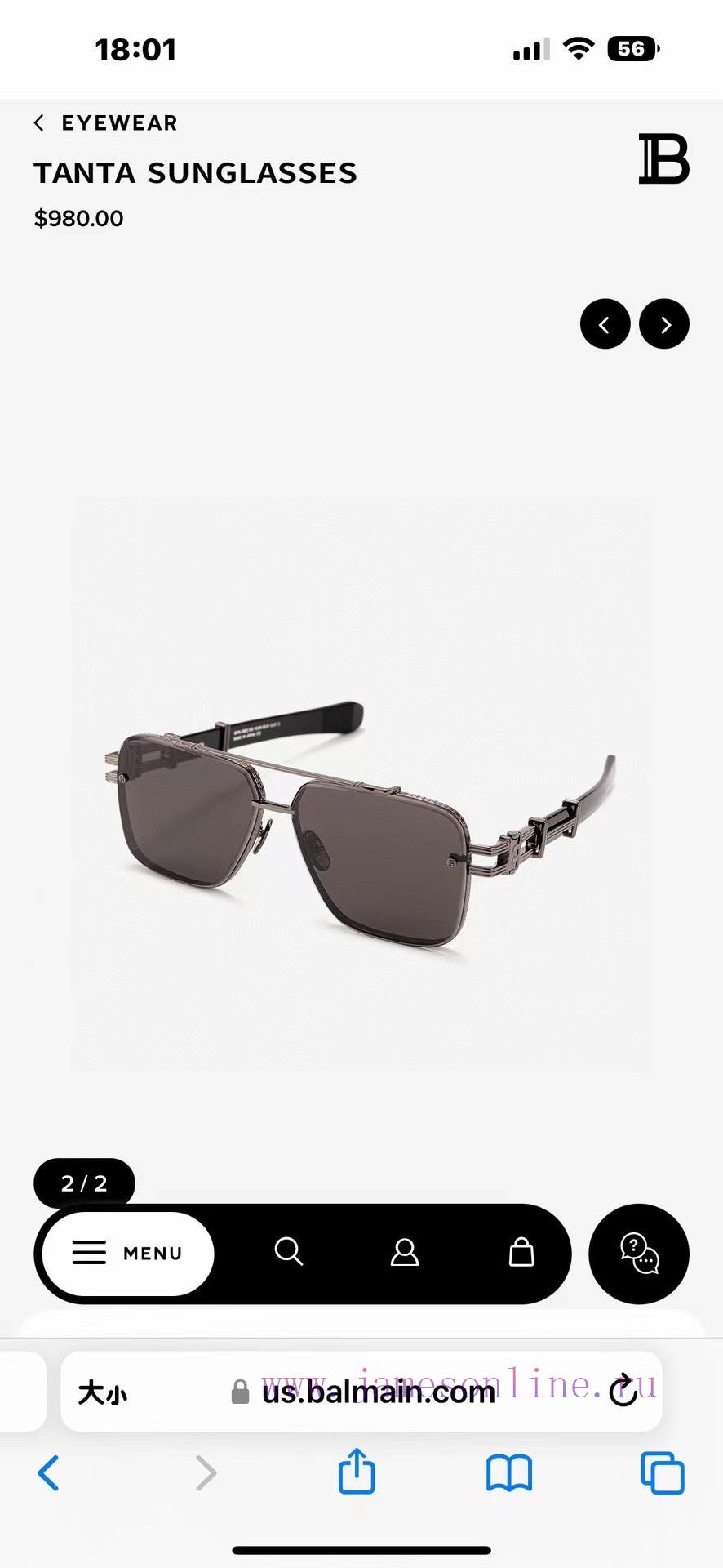 BALMAIN MODELBPS-290ESIZE62 Port 12-14012qd9fbe - Image 2