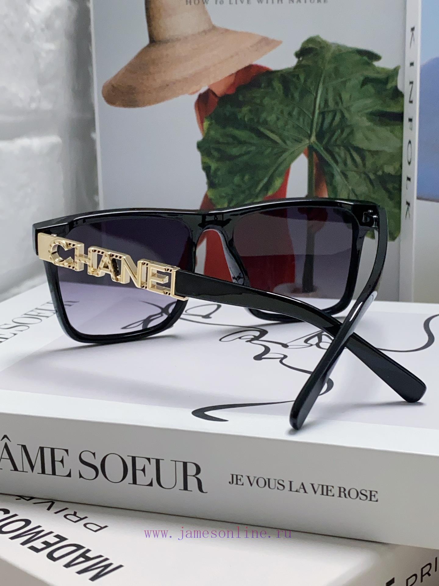 CHANEL 2024 New Trendy Popular Fashion Box Sunglasses Comfortable to Wear Internet Celebritywypeh5dr - Image 4