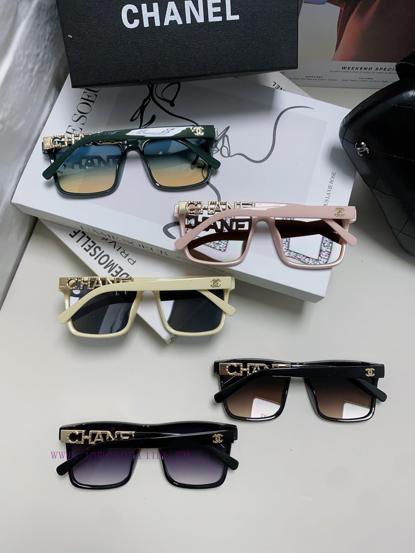 CHANEL 2024 New Trendy Popular Fashion Box Sunglasses Comfortable to Wear Internet Celebritywypeh5dr - Image 10
