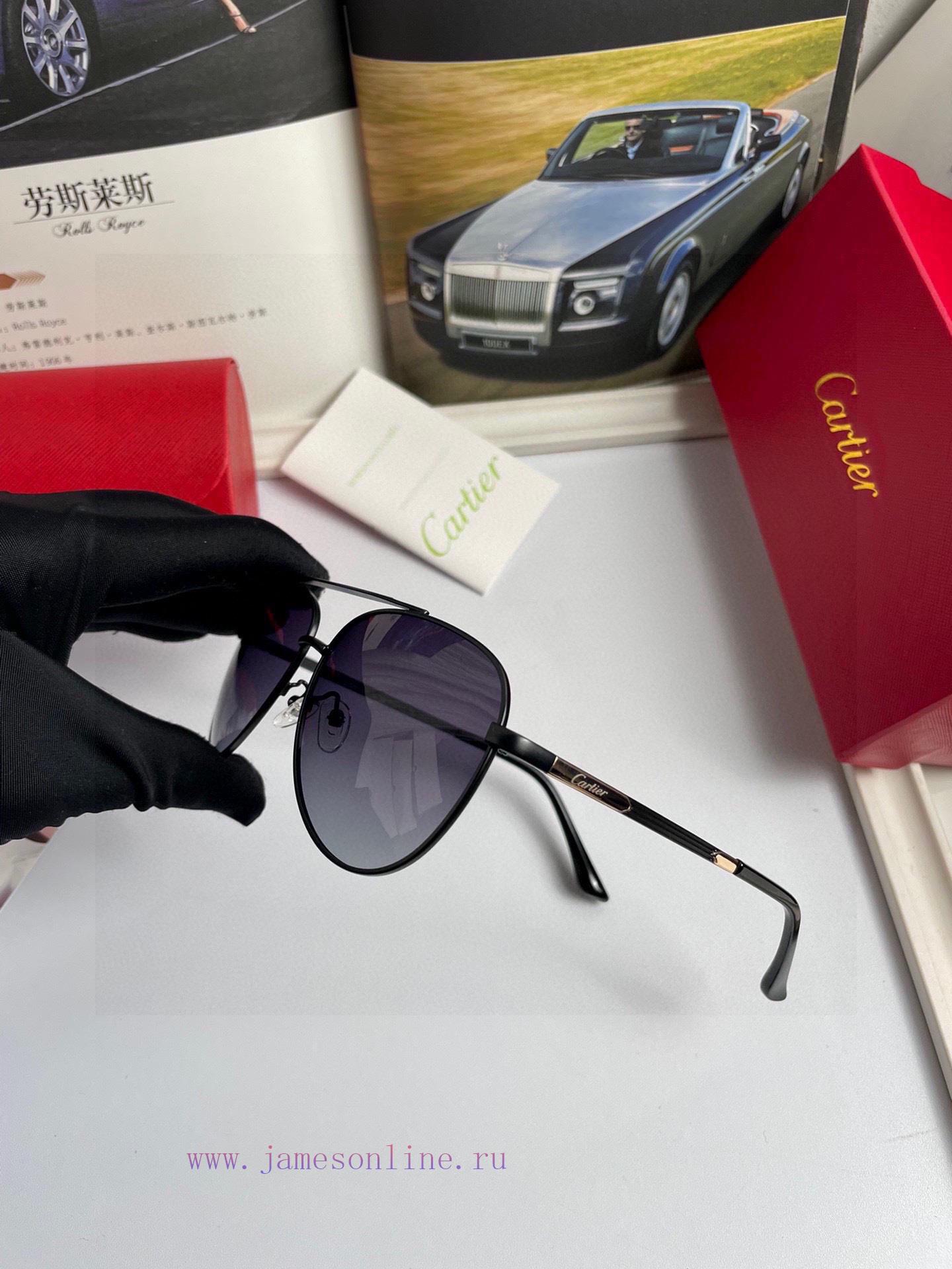 New Cartier Men's Polarized Sunglasses Made of High Definition Polaroid Polarized Lens Metal3z1i7mfq - Image 7
