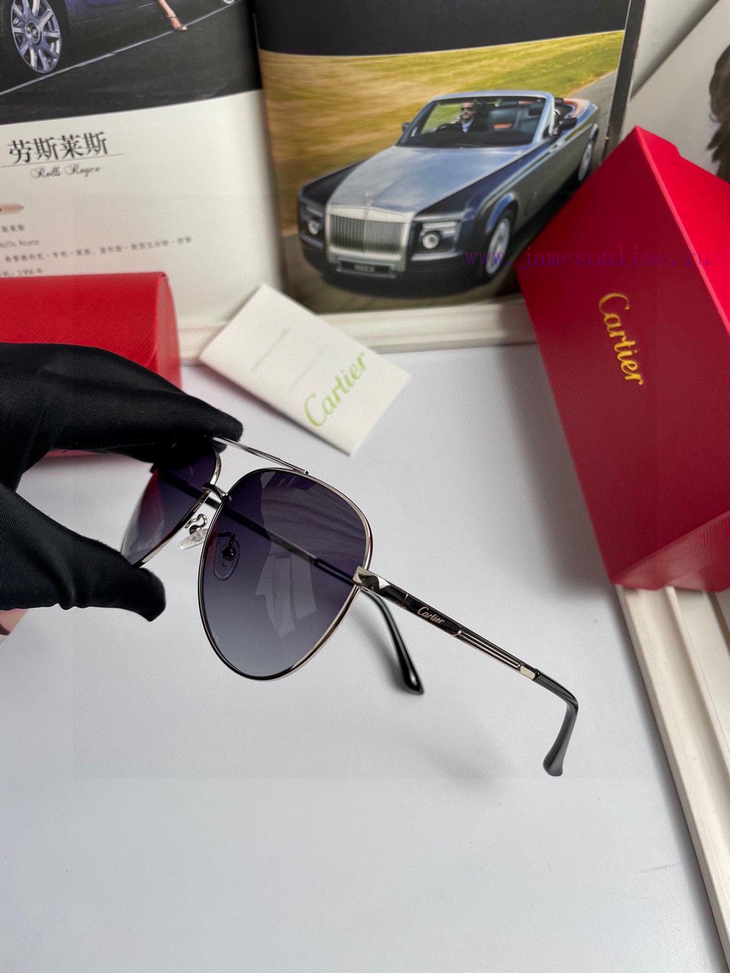 New Cartier Men's Polarized Sunglasses Made of High Definition Polaroid Polarized Lens Metal3z1i7mfq - Image 9
