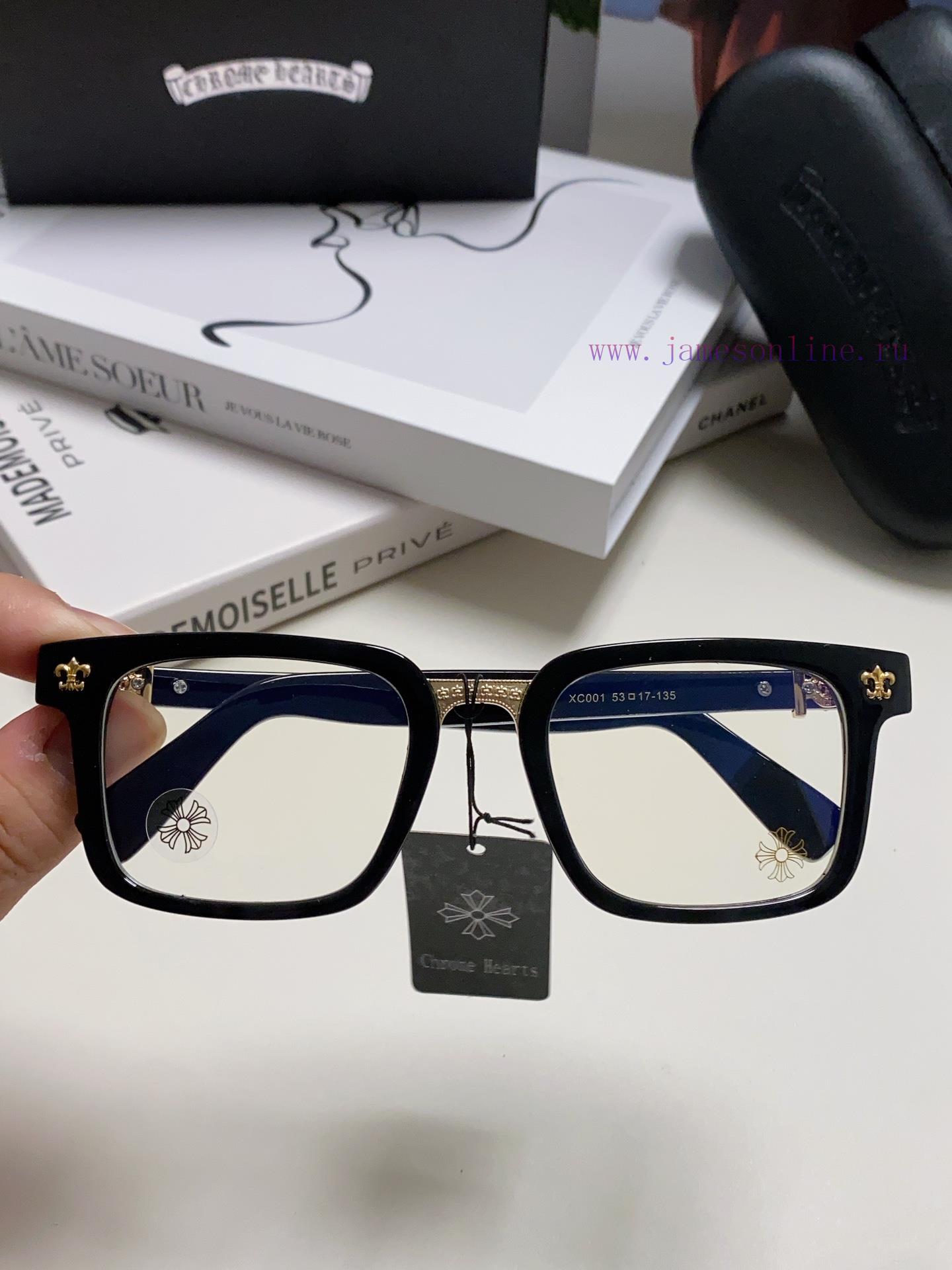 Chrome Hearts 2024 New Retro Black Eyeframe Men's Japanese Artistic Thick Frame Anti Blue Liuipa4fly - Image 5