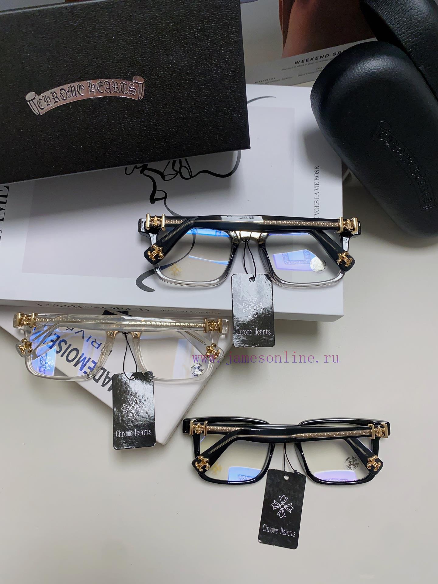 Chrome Hearts 2024 New Retro Black Eyeframe Men's Japanese Artistic Thick Frame Anti Blue Liuipa4fly - Image 10