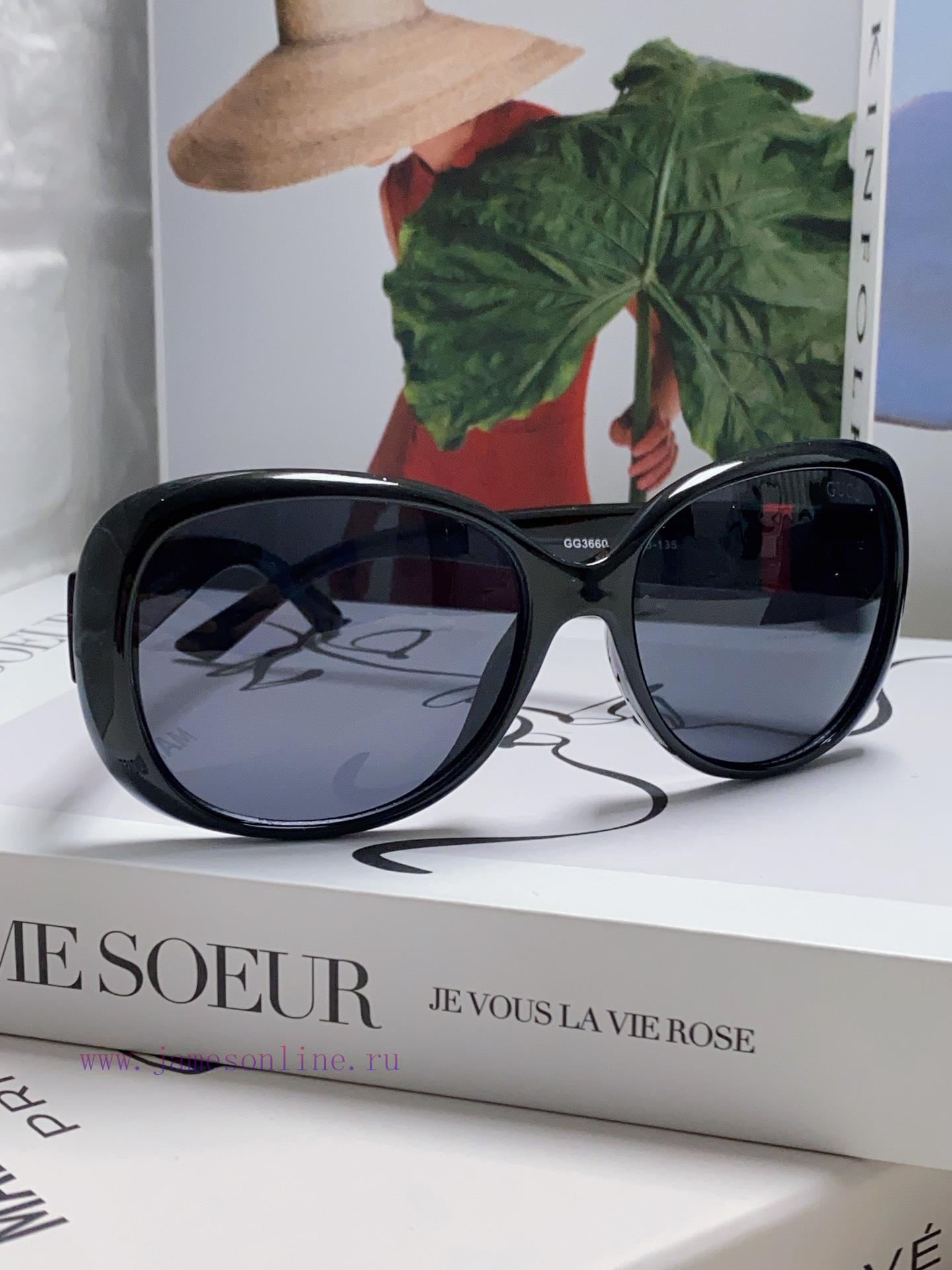GucciGucci 2024 New Retro Thick Edge Sunglasses for Women, Long Face, Internet Celebrity, Eu1tb9lrvi - Image 3