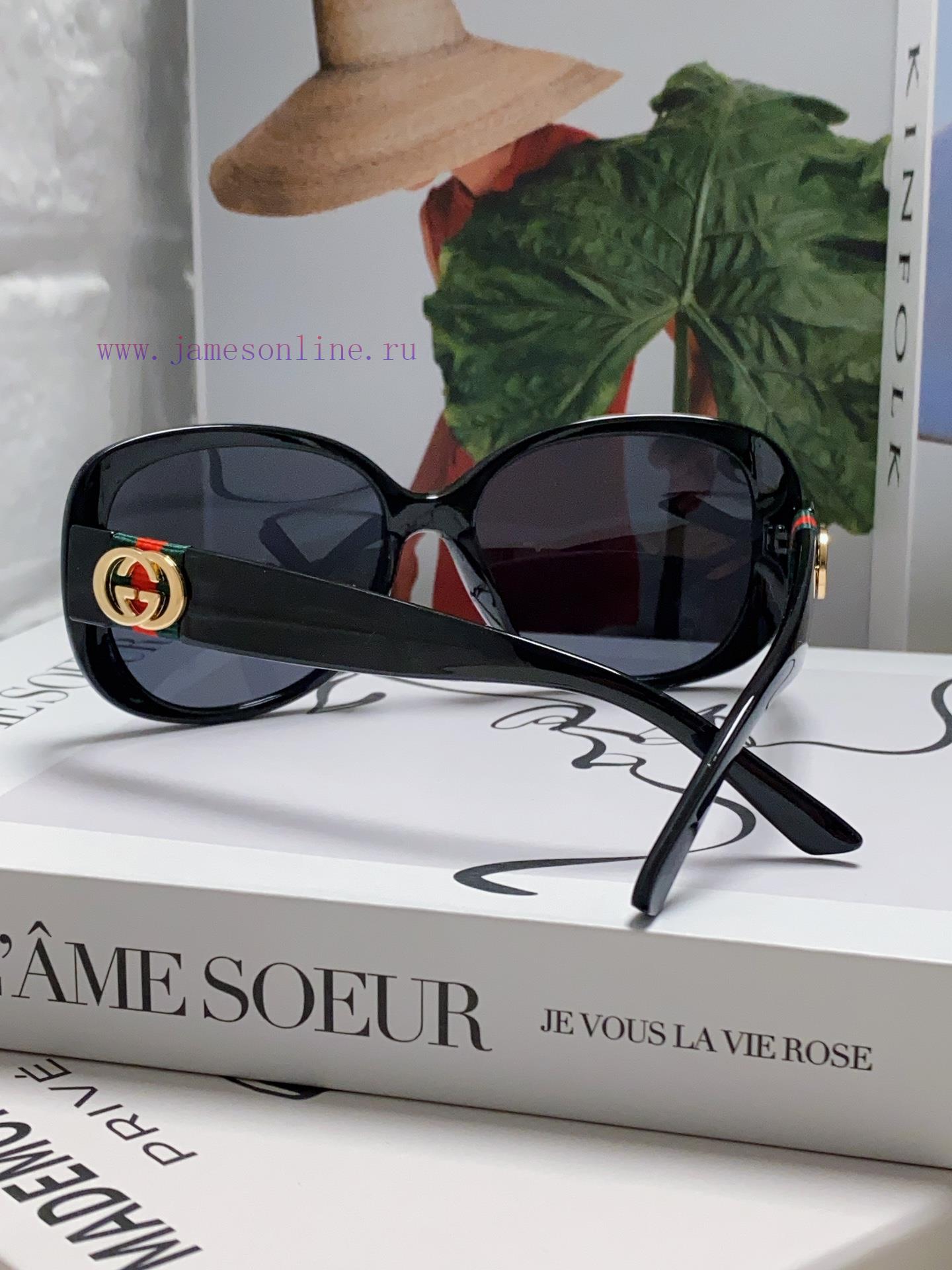 GucciGucci 2024 New Retro Thick Edge Sunglasses for Women, Long Face, Internet Celebrity, Eu1tb9lrvi - Image 4