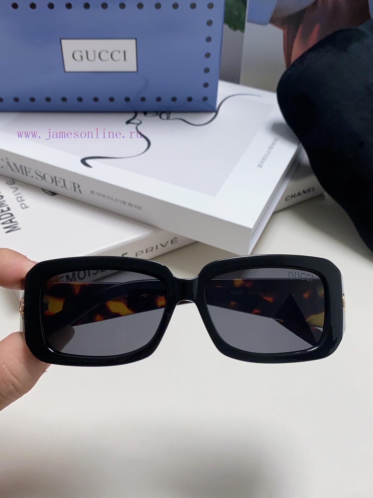 GucciGucci 2024 New Side Double Identification Board Black Rectangular Trendy Fashion Comfordyqac3k4 - Image 6