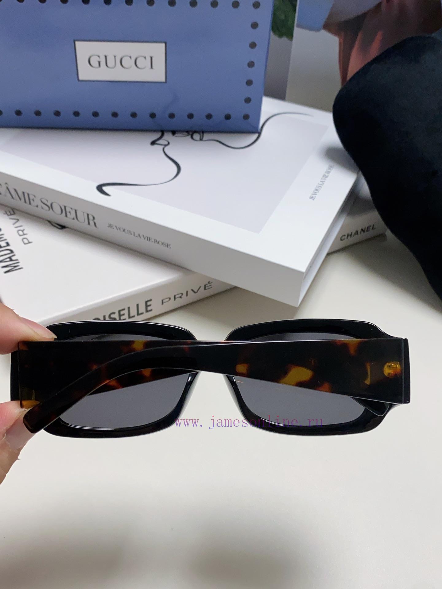 GucciGucci 2024 New Side Double Identification Board Black Rectangular Trendy Fashion Comfordyqac3k4 - Image 7