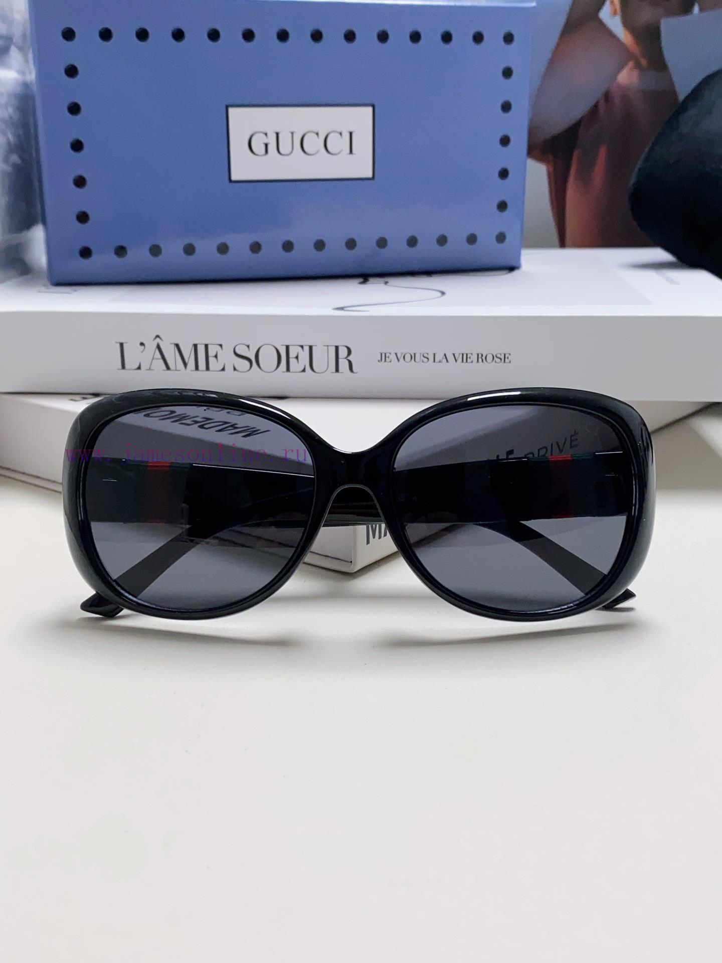 GucciGucci 2024 New Retro Thick Edge Sunglasses for Women, Long Face, Internet Celebrity, Eu1tb9lrvi - Image 8
