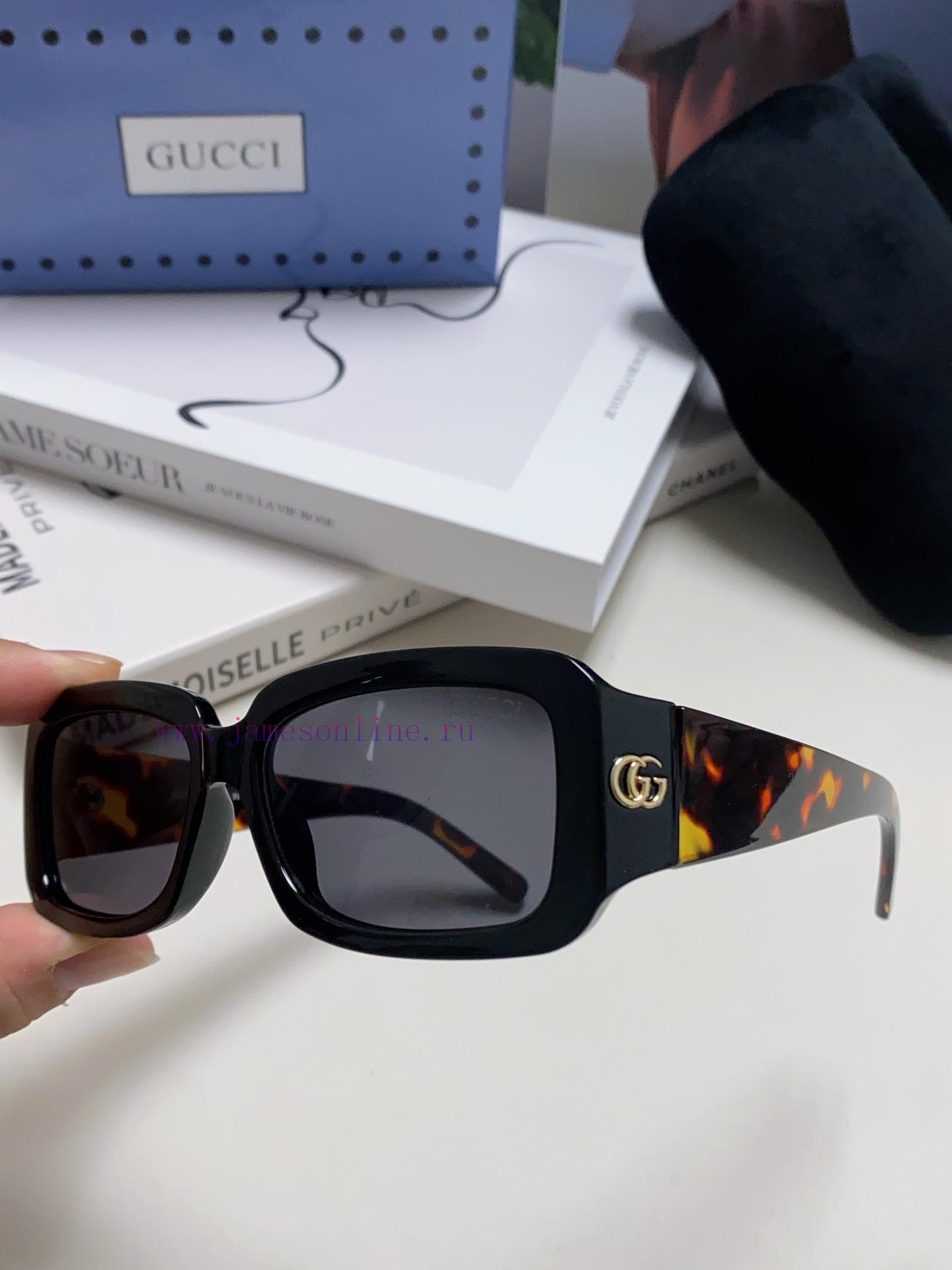 GucciGucci 2024 New Side Double Identification Board Black Rectangular Trendy Fashion Comfordyqac3k4 - Image 8