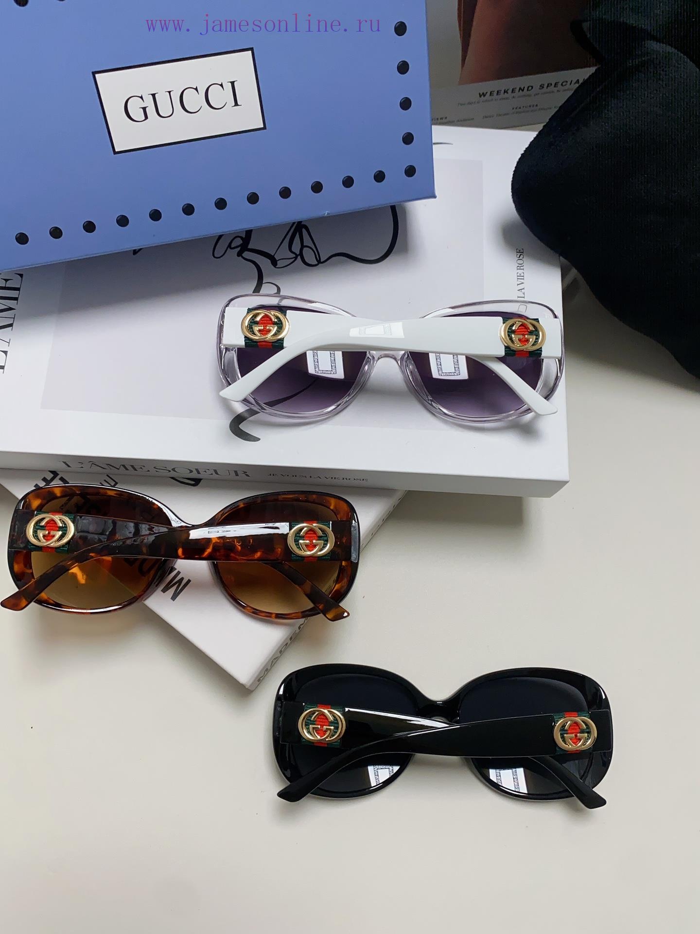 GucciGucci 2024 New Retro Thick Edge Sunglasses for Women, Long Face, Internet Celebrity, Eu1tb9lrvi - Image 10