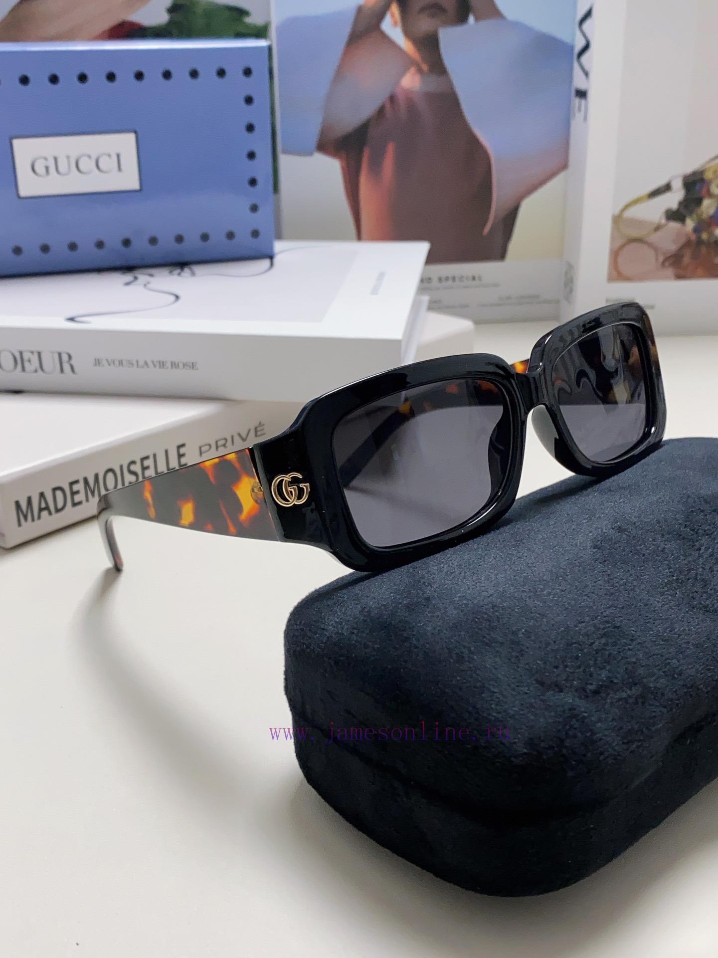 GucciGucci 2024 New Side Double Identification Board Black Rectangular Trendy Fashion Comfordyqac3k4 - Image 10