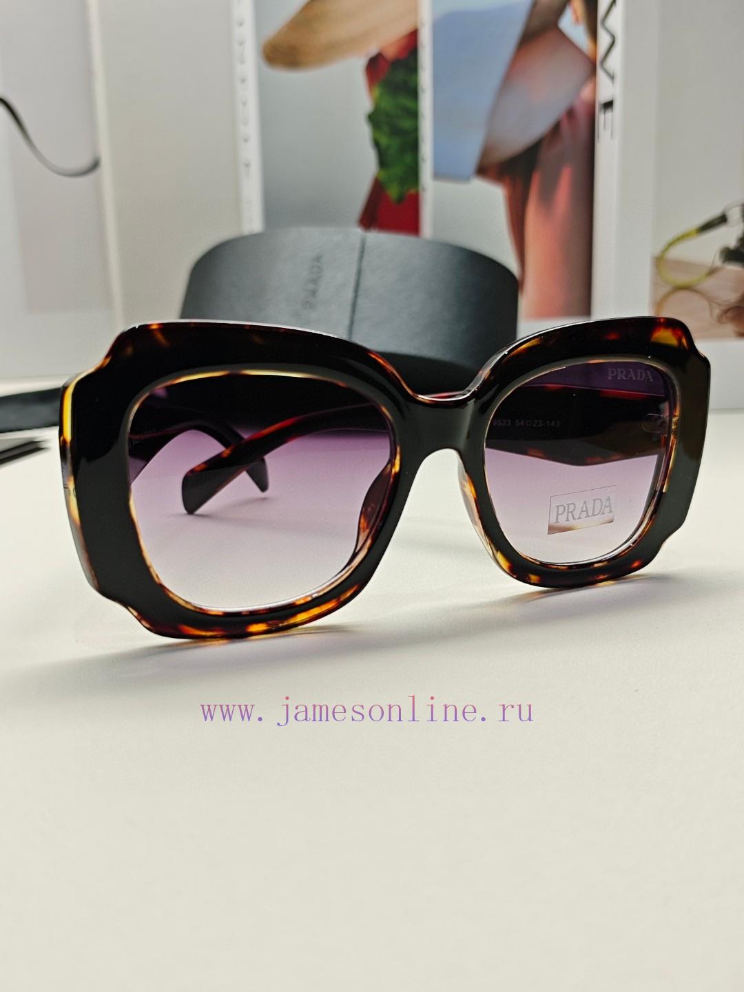 PRADA 2024 European and American Fashion Women's Large Box Face Covering Versatile Sun Eye E9bw6ssv4 - Image 5
