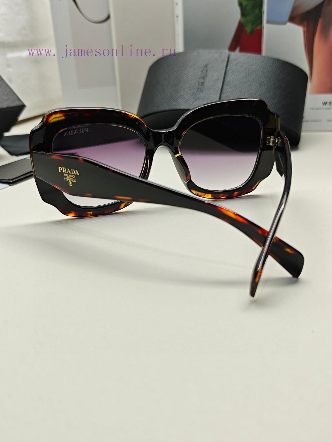 PRADA 2024 European and American Fashion Women's Large Box Face Covering Versatile Sun Eye E9bw6ssv4 - Image 6