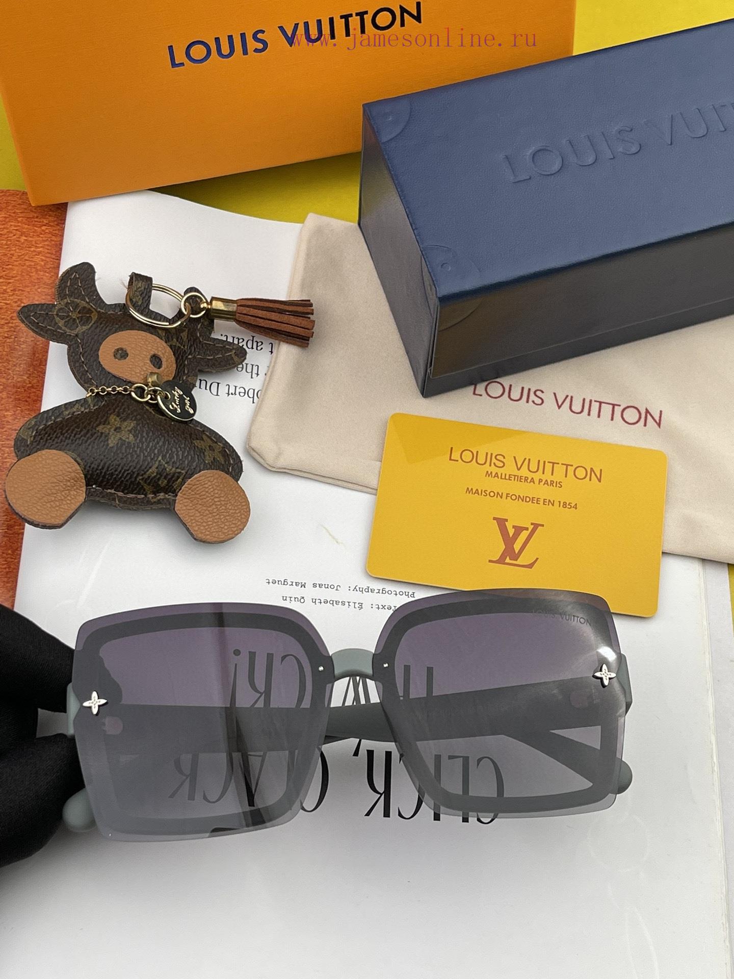LV large frame sunglasses with classic box design, not picky about face shape, whether paire9hfcja8z - Image 5