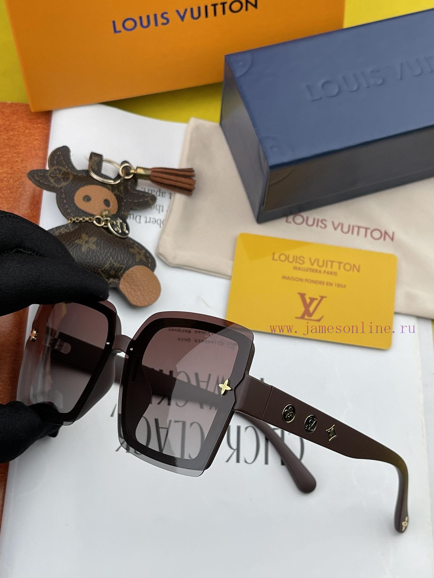 LV large frame sunglasses with classic box design, not picky about face shape, whether paire9hfcja8z - Image 8